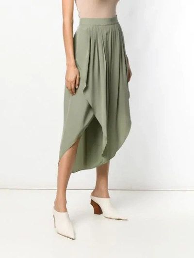 Shop Chloé Tulip Cropped Trousers In Green