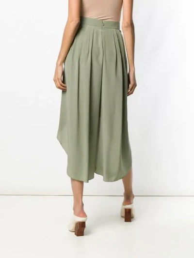 Shop Chloé Tulip Cropped Trousers In Green