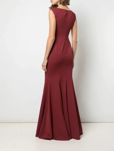 Shop Zac Zac Posen Fishtail Gown In Red