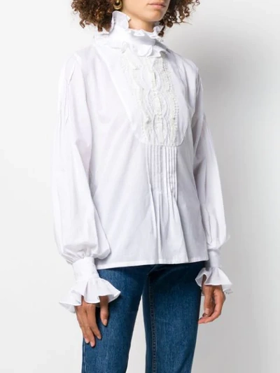 Shop Wandering Loose-fit Ruffled Shirt In White