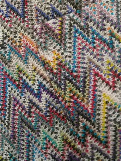 Shop Missoni Chevron Knitted Blazer In Smoc1 Multicolor