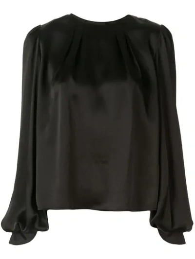 Shop Aje Thurlow Long-sleeved Blouse In Black