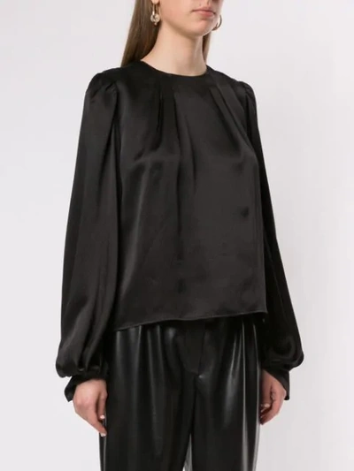 Shop Aje Thurlow Long-sleeved Blouse In Black