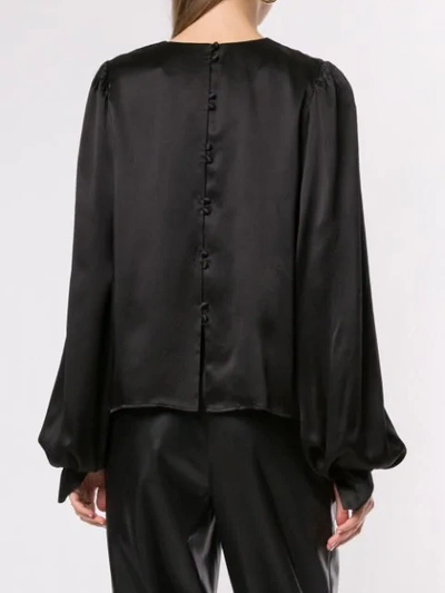 Shop Aje Thurlow Long-sleeved Blouse In Black