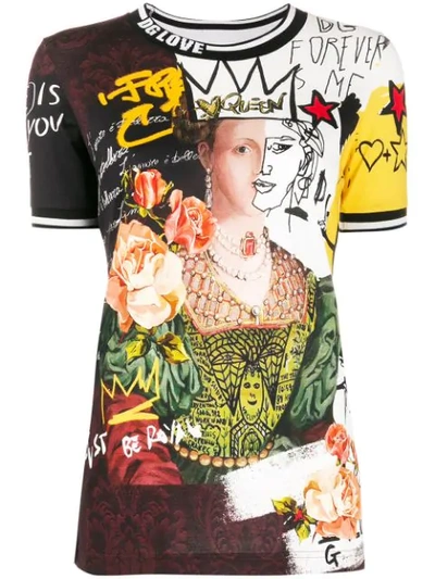 Shop Dolce & Gabbana Printed Collage T-shirt In Black