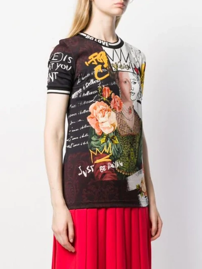 Shop Dolce & Gabbana Printed Collage T-shirt In Black