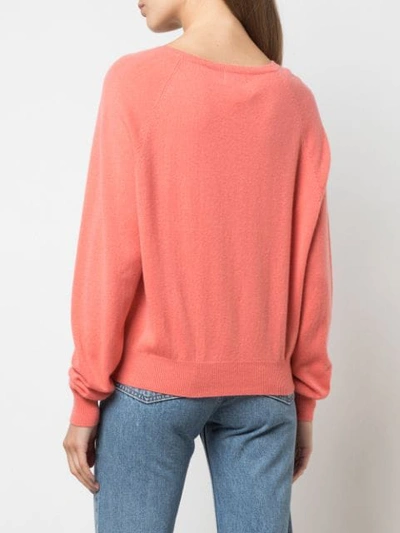 Shop A Shirt Thing V Neck Jumper In Pink