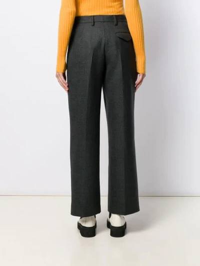 Shop Prada Tailored Flare Trousers In F0002 Black