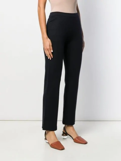 Shop Sminfinity Straight Leg Trousers In Blue