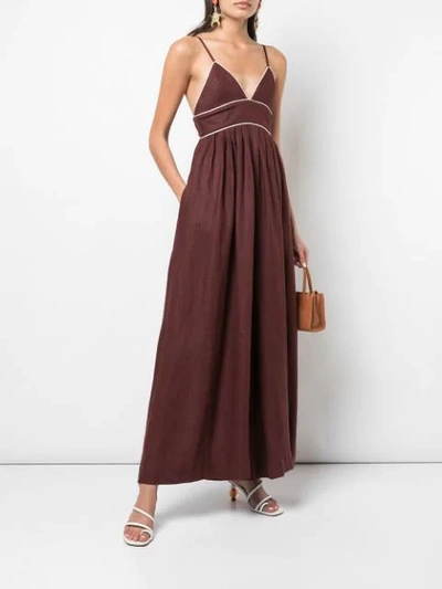 STAUD WIDE-LEG JUMPSUIT - 棕色