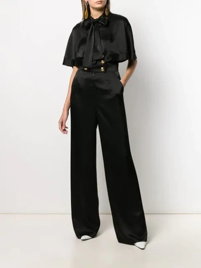 Shop Escada Flared Style Jumpsuit In Black