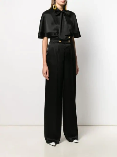 Shop Escada Flared Style Jumpsuit In Black
