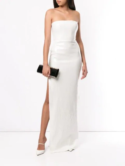 Shop Alex Perry Morgan Sequin Gown In White