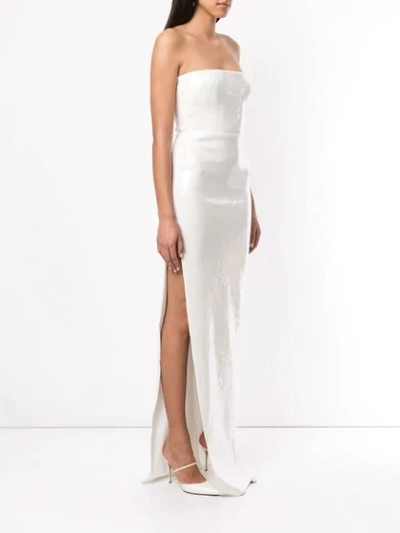 Shop Alex Perry Morgan Sequin Gown In White