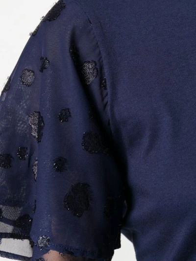 Shop Michael Michael Kors Flared Short Sleeved Blouse - Blue