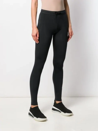 Shop Y-3 Stacked Logo Print Performance Leggings In Black