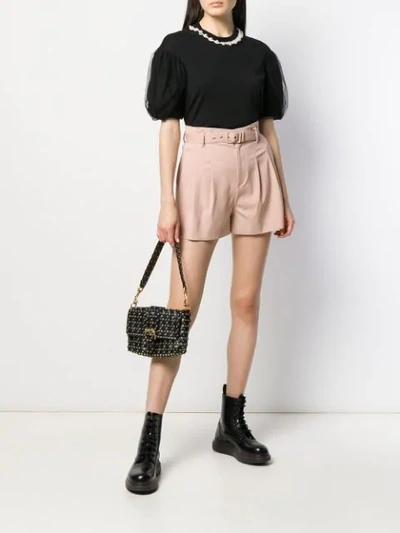 Shop Red Valentino Belted Shorts In Pink