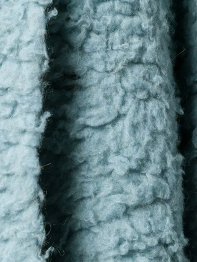 Shop Roksanda Long Fur Coat In Blue