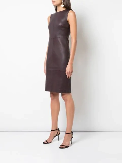 Shop Vince Sleeveless Midi Dress In Brown