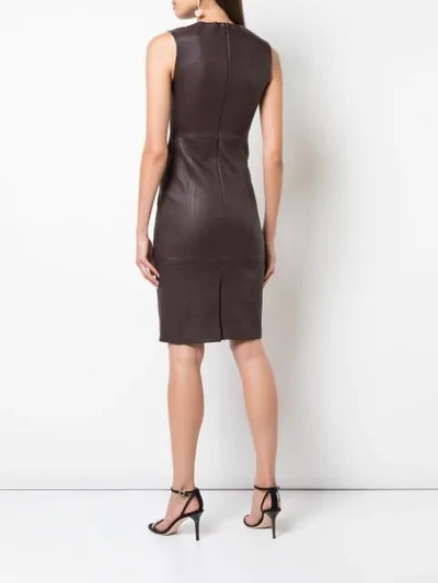 Shop Vince Sleeveless Midi Dress In Brown