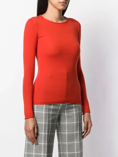 Shop Stella Mccartney Roll Neck Fitted Jumper In Red