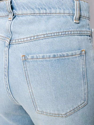 Shop Magda Butrym Cropped Denim Jeans In Blue