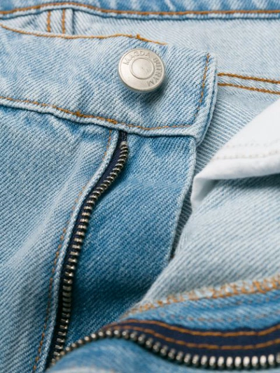 Shop Magda Butrym Cropped Denim Jeans In Blue