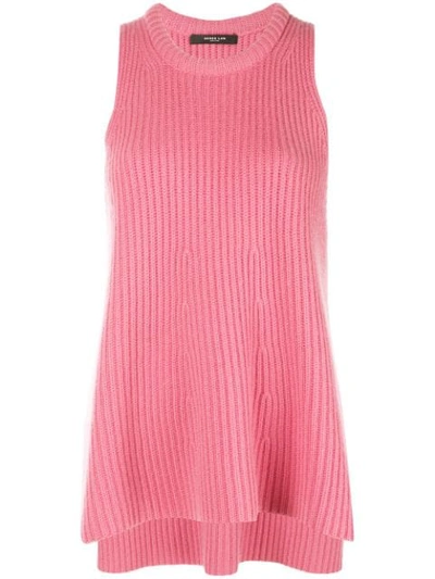 Shop Derek Lam Rib-knit Tank Top In Pink