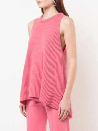 Shop Derek Lam Rib-knit Tank Top In Pink