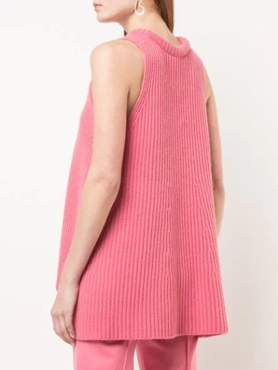 Shop Derek Lam Rib-knit Tank Top In Pink