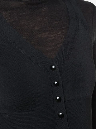 Shop Alexander Wang Sleeveless Cardigan In Black