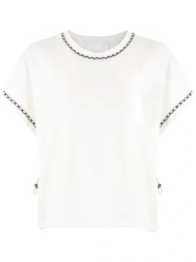 Shop Andrea Bogosian Embellished Poços T-shirt In White