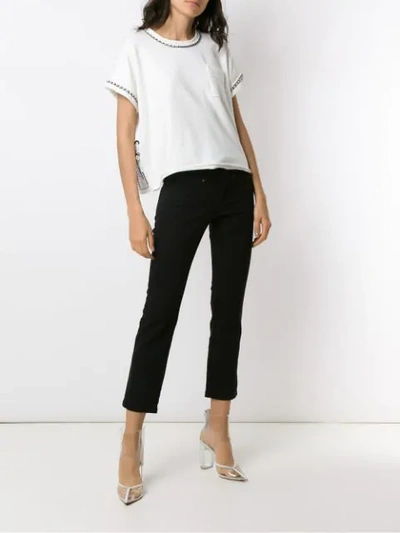 Shop Andrea Bogosian Embellished Poços T-shirt In White