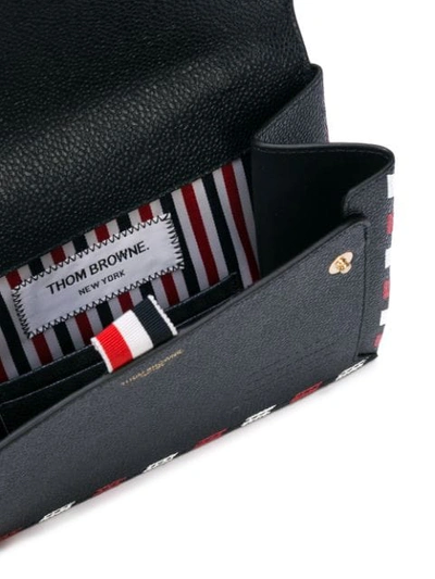 Shop Thom Browne Airmail Print Envelope Crossbody Bag In Blue