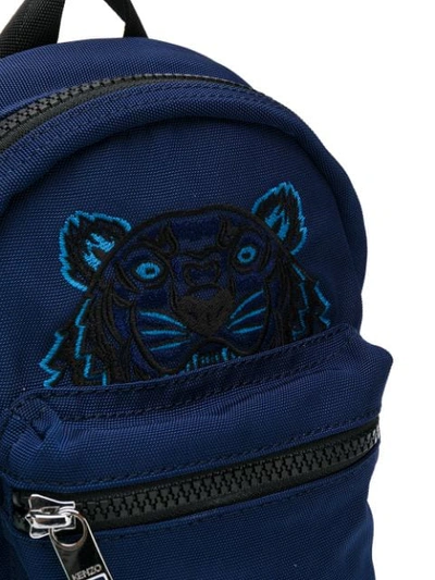Shop Kenzo Embroidered Backpack In Blue