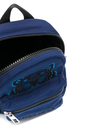 Shop Kenzo Embroidered Backpack In Blue