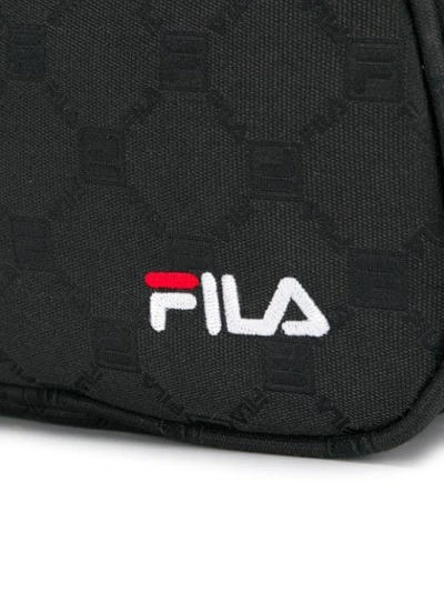 Shop Fila Contrast Logo Tote In Black