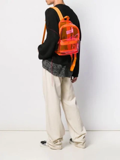 Shop Eastpak Transparent Backpack In Orange