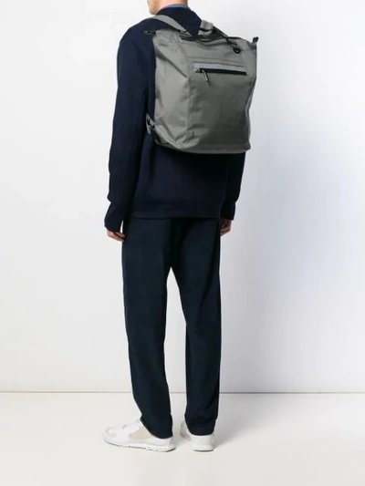 Shop Ally Capellino Structured Square Backpack In Grey