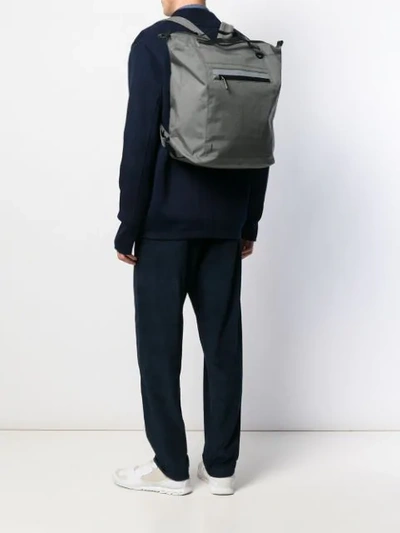 Ally Capellino Structured Square Backpack In Grey