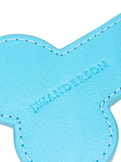 Shop Jw Anderson Logo Embossed Keyring - Blue