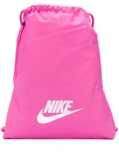Shop Nike Drawstring Backpack In Pink