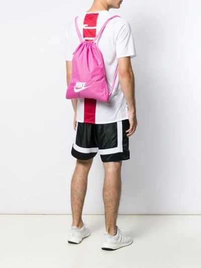 Shop Nike Drawstring Backpack In Pink