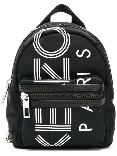 Shop Kenzo Mini Logo Backpack In Black