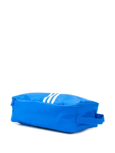 Shop Adidas Originals Logo Stripe Boot Bag In Blue