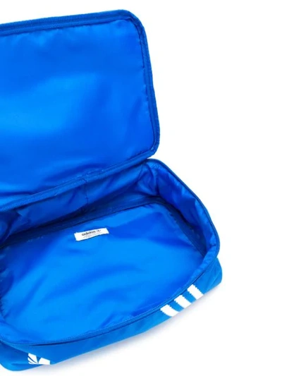 Shop Adidas Originals Logo Stripe Boot Bag In Blue