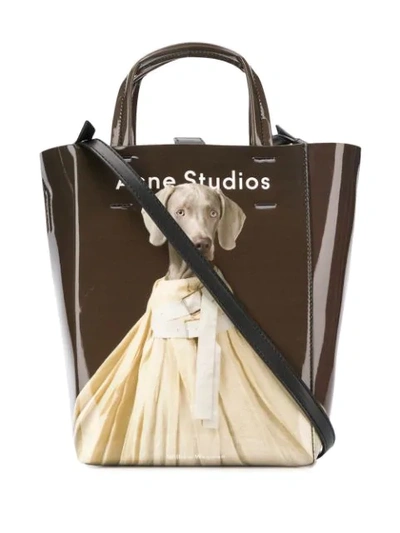 Shop Acne Studios Baker Ap S Tote Bag In Af4-beige/brown