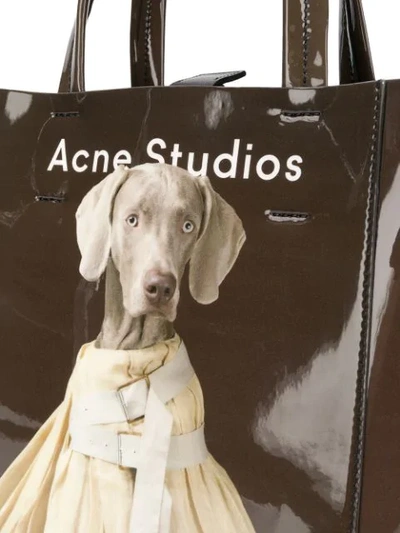 Shop Acne Studios Baker Ap S Tote Bag In Af4-beige/brown