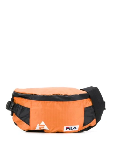 Shop Fila Contrast Logo Belt Bag In Orange
