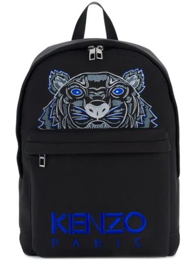 Shop Kenzo Tiger Embroidery Backpack - Black